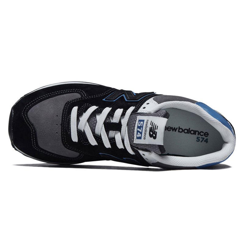 New Balance 574 Shoes - Black/Blue Agate
