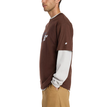 New Balance Numeric Stacked Graphic T-Shirt - Pumpernickel