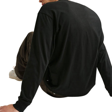 Nike SB Bus Pass Long Sleeve T-Shirt - Black/Safety Orange