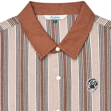 Malbon x Grateful Dead Stealie Blanket Polo Shirt - Brown