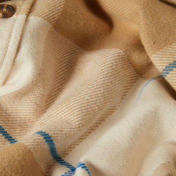 Brixton Bowery Long Sleeve Shirt - Whitecap/Sand/Cyber Blue