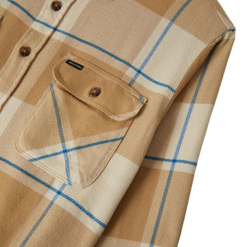 Brixton Bowery Long Sleeve Shirt - Whitecap/Sand/Cyber Blue