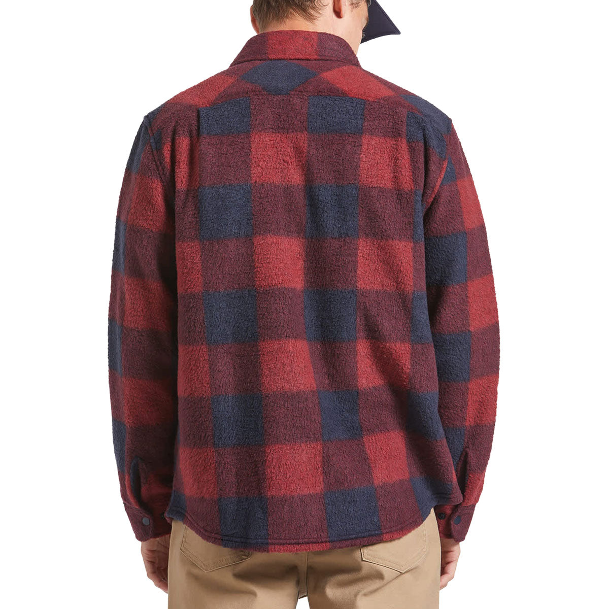 Brixton Bowery Long Sleeve Arctic Stretch Fleece Shirt - Adrenaline Rush/Mood Indigo image 2