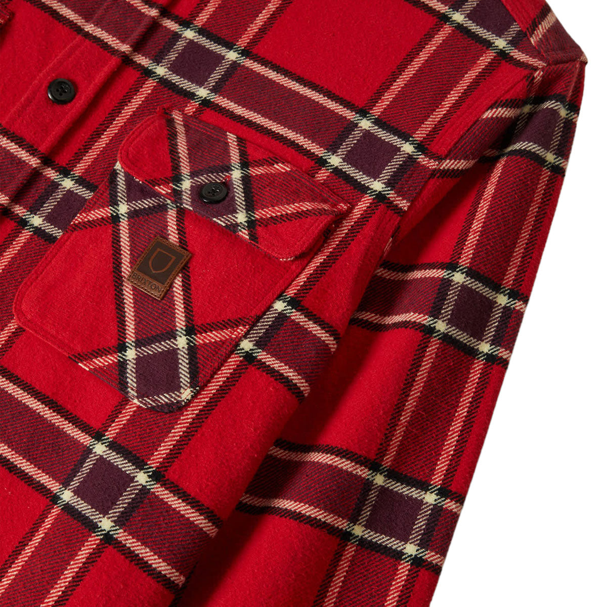Brixton Bowery Heavyweight Flannel Shirt - Adrenaline Rush image 6
