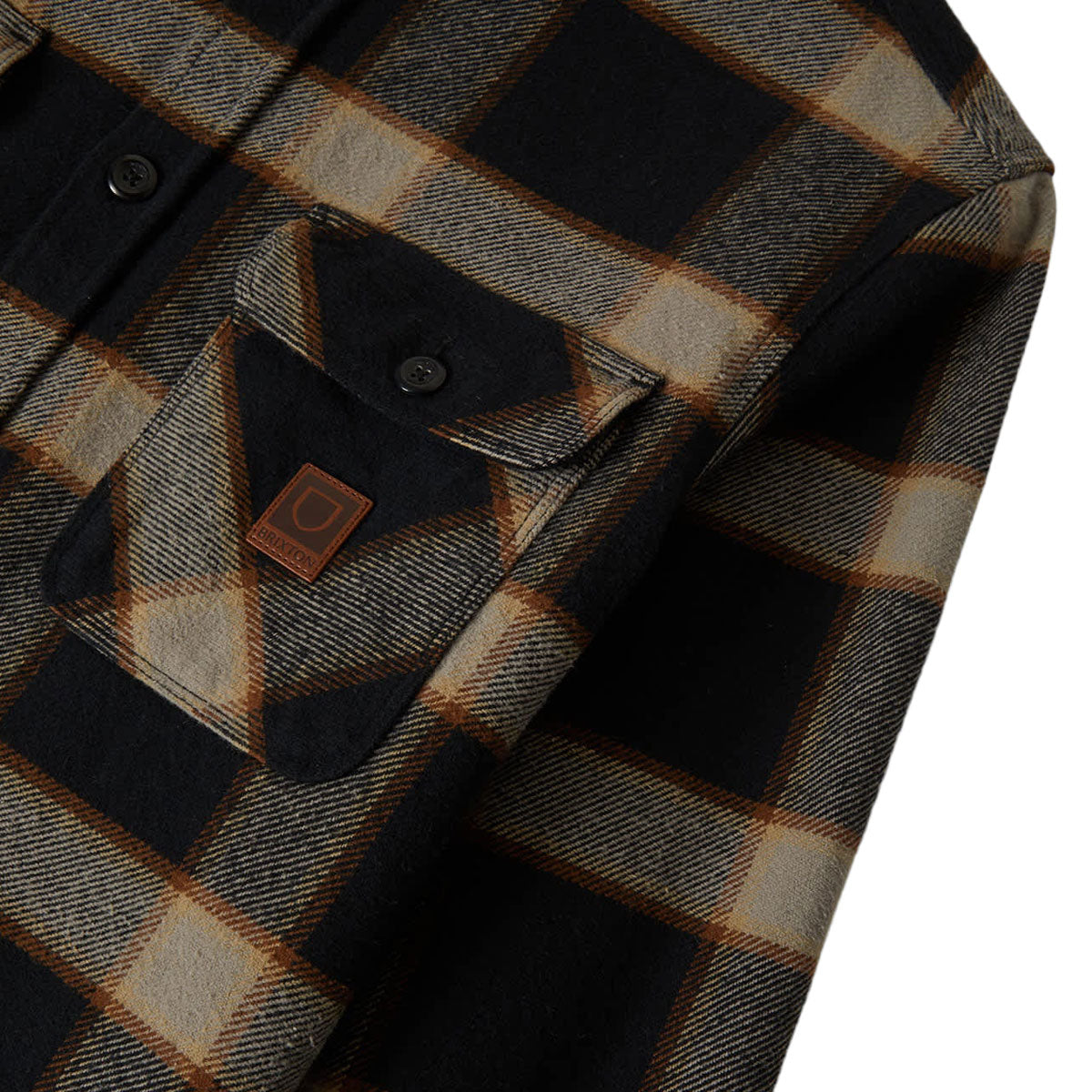 Brixton Bowery Heavyweight Flannel Shirt - Black/Cream image 6