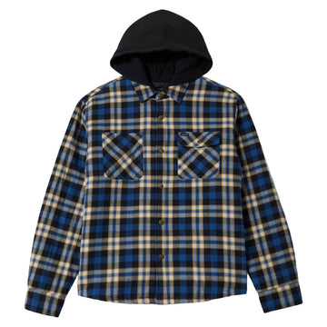 Brixton Bowery Quilted Hooded Jacket - Navy/Cream