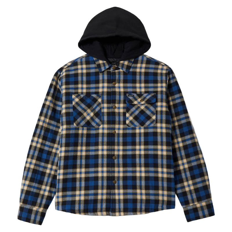 Brixton Bowery Quilted Hooded Jacket - Navy/Cream