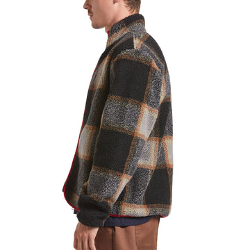 Brixton Buffalo Plaid Sherpa Jacket - Black/Cream