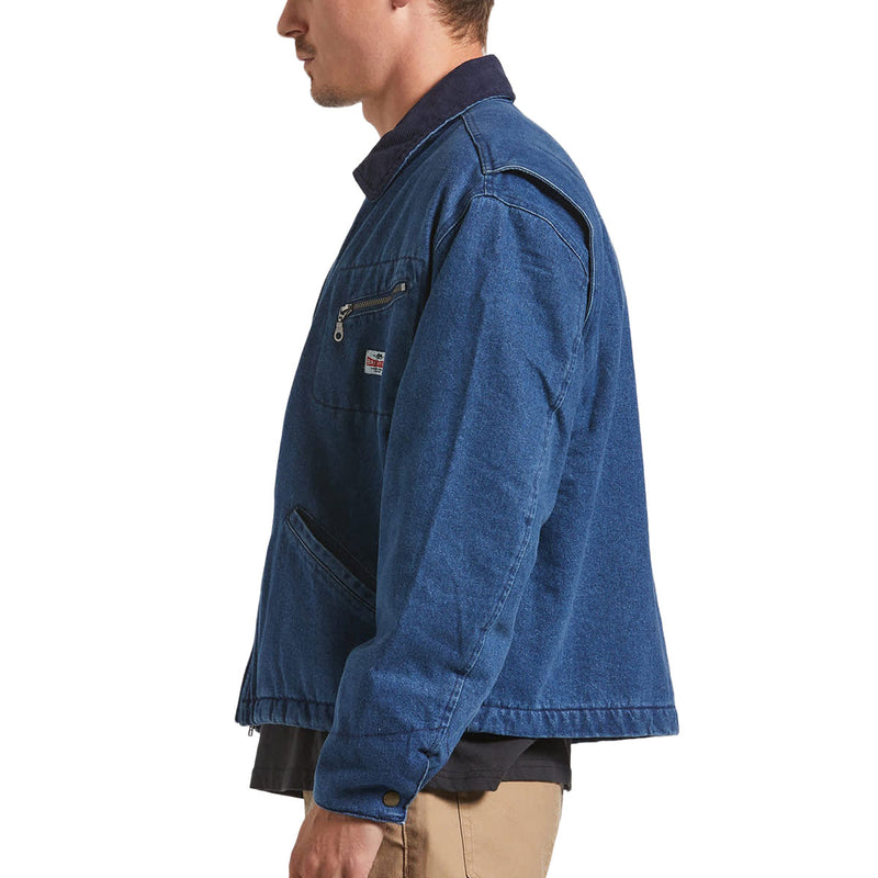 Brixton Altered Threads Lined Garage Jacket - Medium Wash Denim