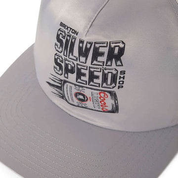 Brixton X Coors Light Silver Speed Mp Snapback Hat Silver CCS brixton-x-coors-light-silver-speed-mp-snapback-hat-silver-ccs