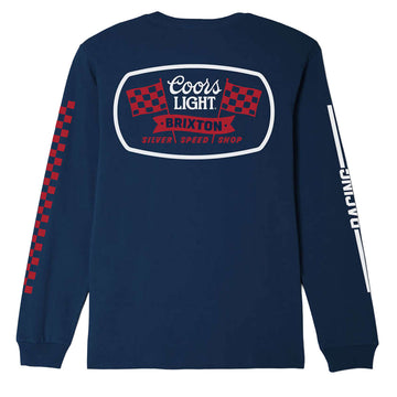 Brixton x Coors Light Pit Stop Long Sleeve T-Shirt - Coors Navy