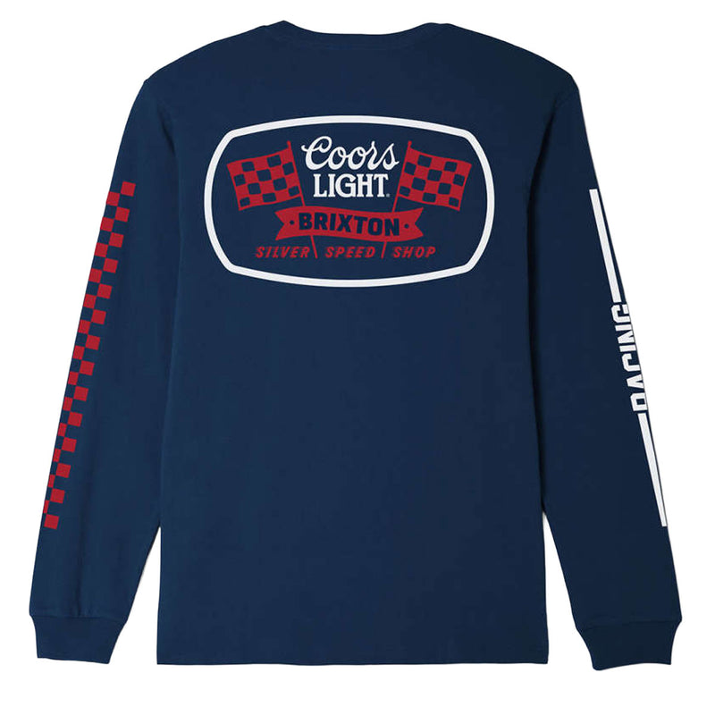 Brixton x Coors Light Pit Stop Long Sleeve T-Shirt - Coors Navy