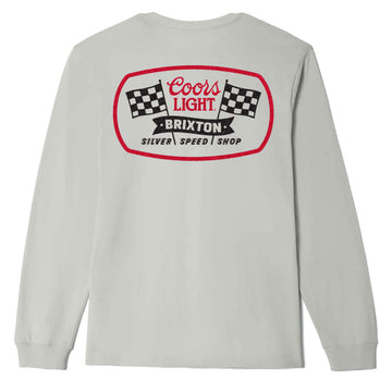 Brixton x Coors Light Pit Stop Long Sleeve T-Shirt - Silver