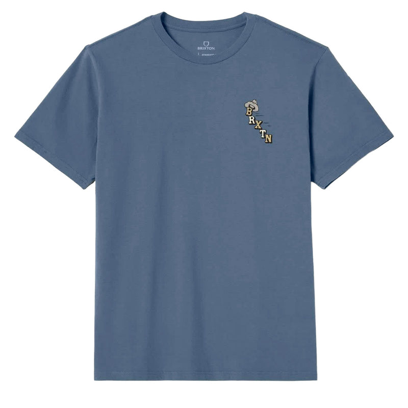 Brixton Buck Club T-Shirt - Harbor Blue