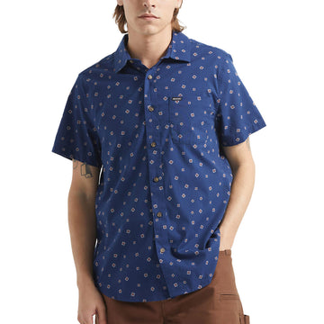 Brixton Charter Print Shirt - Midnight Blue Geo
