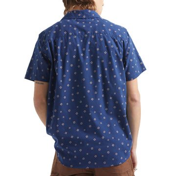 Brixton Charter Print Shirt - Midnight Blue Geo