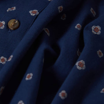 Brixton Charter Print Shirt - Midnight Blue Geo