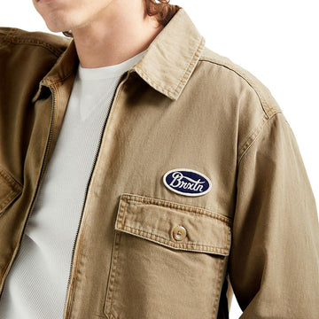 Brixton Trademark Lightweight Garage Jacket - Washed Khaki