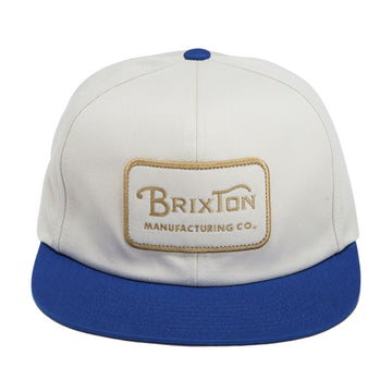 Brixton Grade HP Snapback Hat - Whitecap/Royal