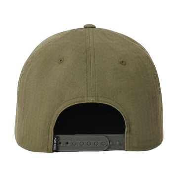 Brixton Pinnacle MP Snapback Hat - Washed Olive Green