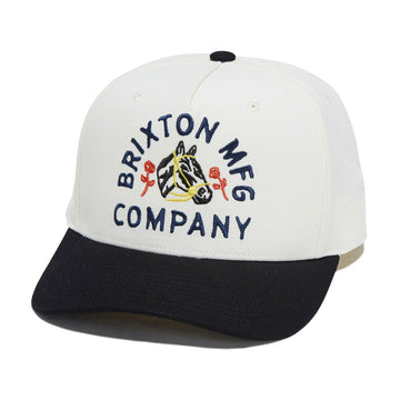 Brixton Trophy Horse C Netplus MP Snapback Hat - Black/Off White