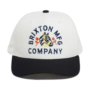 Brixton Trophy Horse C Netplus MP Snapback Hat - Black/Off White