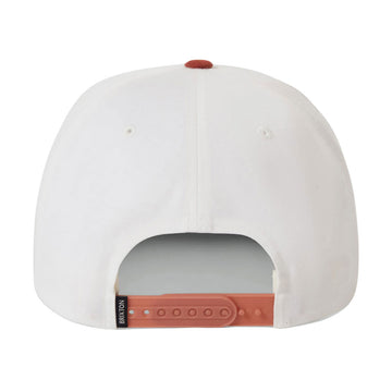Brixton Beekman MP Snapback Hat - Off White/Rust