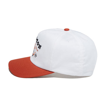 Brixton Beekman MP Snapback Hat - Off White/Rust