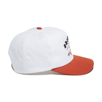 Brixton Beekman MP Snapback Hat - Off White/Rust
