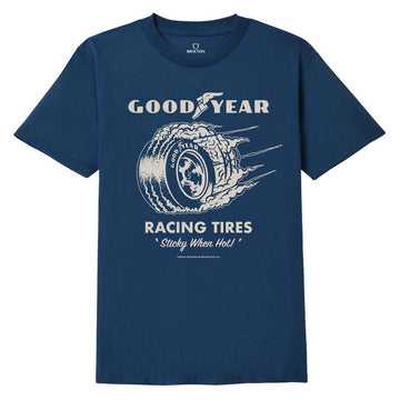 Brixton x Goodyear Cheater Slick T-Shirt - Navy