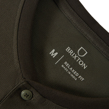 Brixton Journey Henley Shirt - Dark Olive