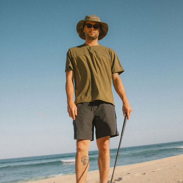 Brixton Journey Henley Shirt - Dark Olive