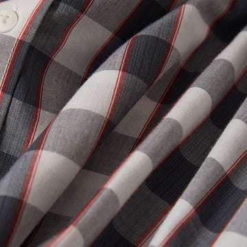 Brixton Cru Plaid Shirt - Black/Off White/Red