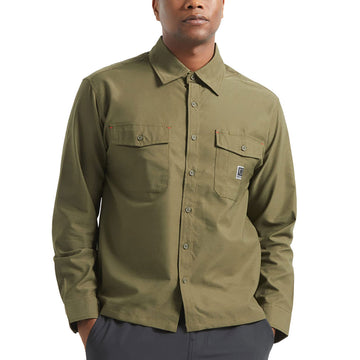 Brixton Journey Lightweight Long Sleeve Shirt - Dark Olive