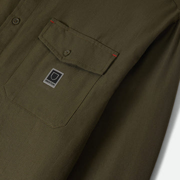 Brixton Journey Lightweight Long Sleeve Shirt - Dark Olive