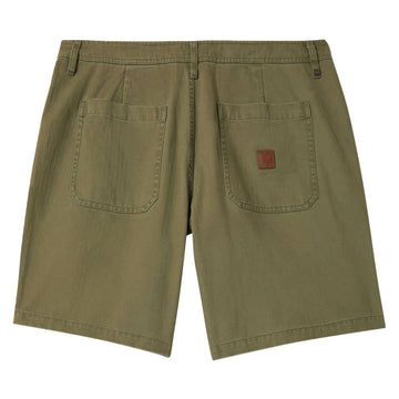Brixton Surplus Vintage Wash Herringbone Shorts - Washed Olive Green