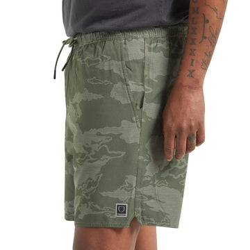 Brixton Journey Active Shorts - Olive Tiger Camo