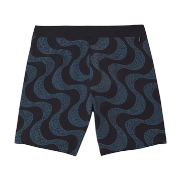 Brixton Blitz 19 Boardshorts - Black/Future Grey Warped Tile