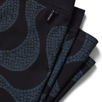 Brixton Blitz 19 Boardshorts - Black/Future Grey Warped Tile