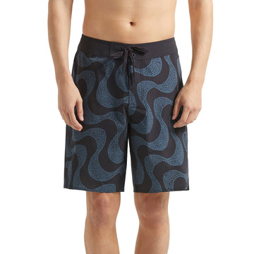 Brixton Blitz 19 Boardshorts - Black/Future Grey Warped Tile