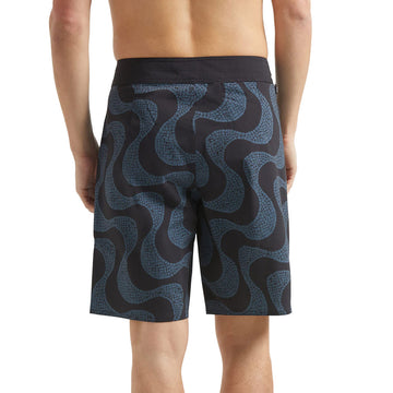 Brixton Blitz 19 Boardshorts - Black/Future Grey Warped Tile