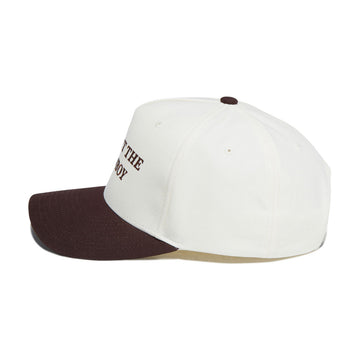 Brixton Forget The Cowboy Netplus MP Snapback Hat - Chocolate/Off White