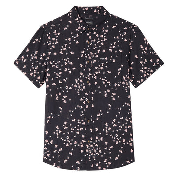 Brixton Charter Slub Shirt - Black/Pink
