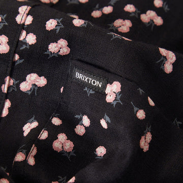 Brixton Charter Slub Shirt - Black/Pink