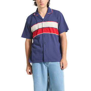 Brixton Bunker Mesh Shirt - Washed Navy