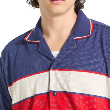 Brixton Bunker Mesh Shirt - Washed Navy