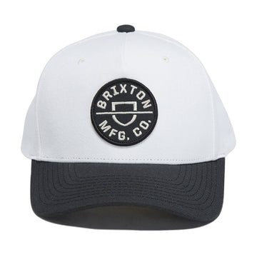 Brixton Crest C Mp Snapback Hat - Black/Off White