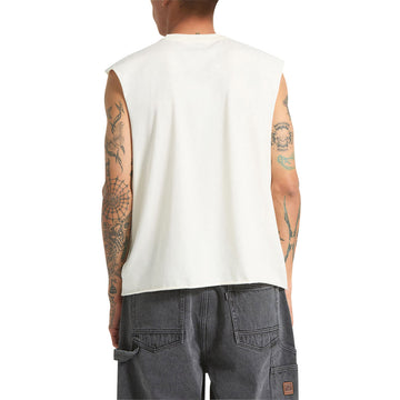 Brixton Wolcott Worn In Boxy Muscle Tank Top - Off White