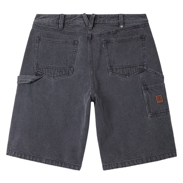 Brixton Builders Carpenter Baggy Shorts - Washed Black Denim
