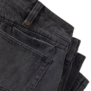Brixton Builders Carpenter Baggy Shorts - Washed Black Denim